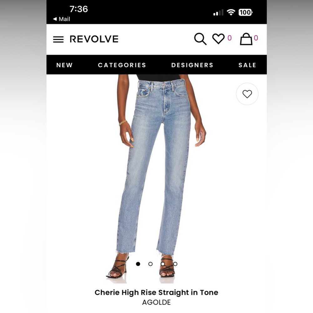 AGOLDE Cherie High Rise Straight in Tone